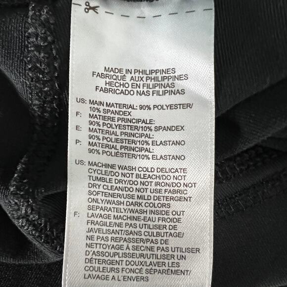 Reebok Fitted Bootcut High-Rise Black Leggings Size Large Athleisure Breathable - Picture 8 of 9